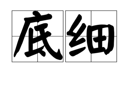 底细（汉语词汇）