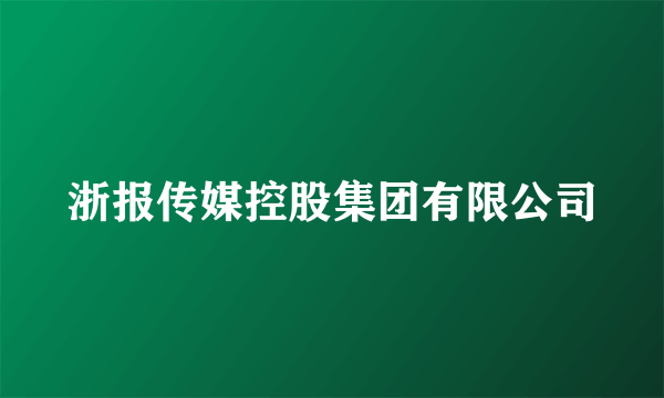 浙报传媒控股集团有限公司