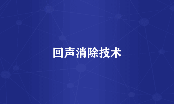 回声消除技术