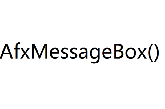 AfxMessageBox