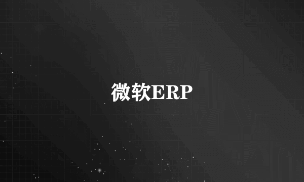 微软ERP
