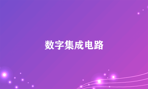 数字集成电路