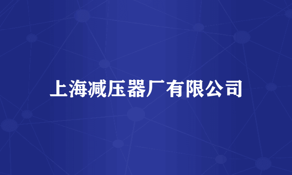 上海减压器厂有限公司