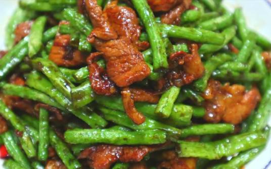 豆角炒肉