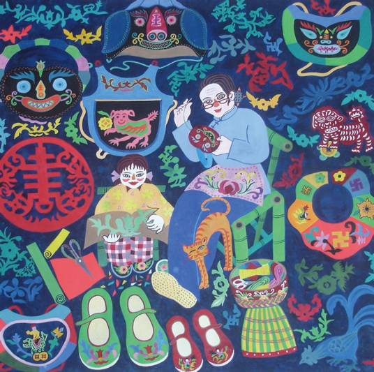 中国民间美术(日常生活中应用中流行的美术)