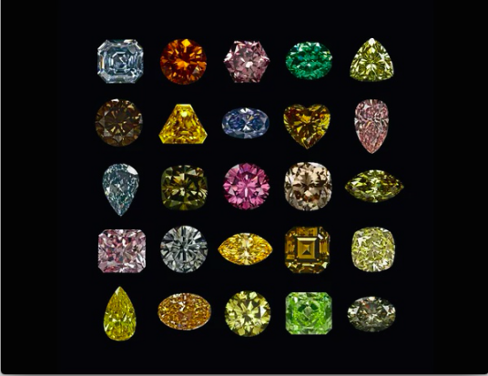 彩色钻石(带黄或带棕以外颜色的钻石)