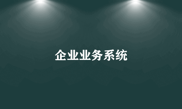 企业业务系统