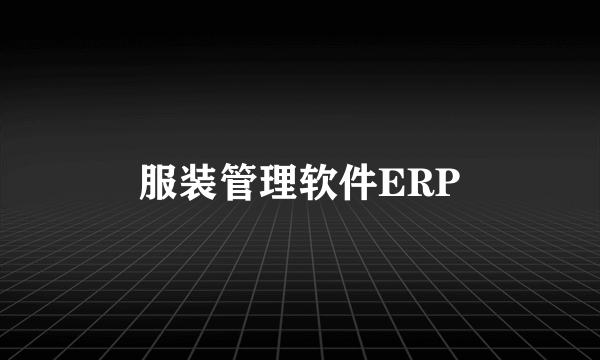 服装管理软件ERP