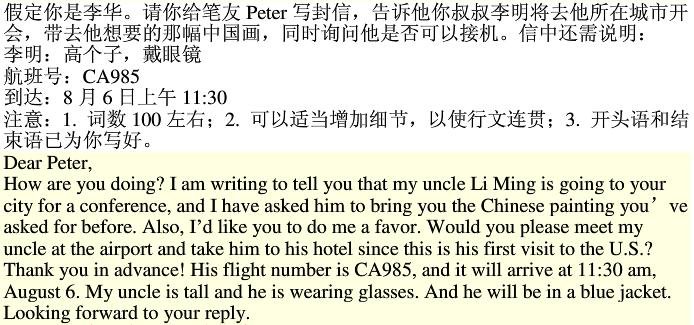 2013年河南高考英语作文题目及例文