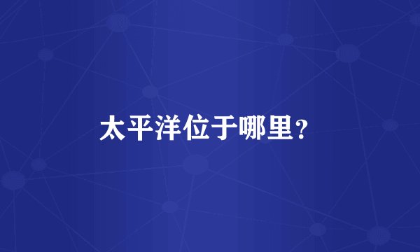 太平洋位于哪里？