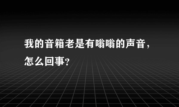 我的音箱老是有嗡嗡的声音，怎么回事？
