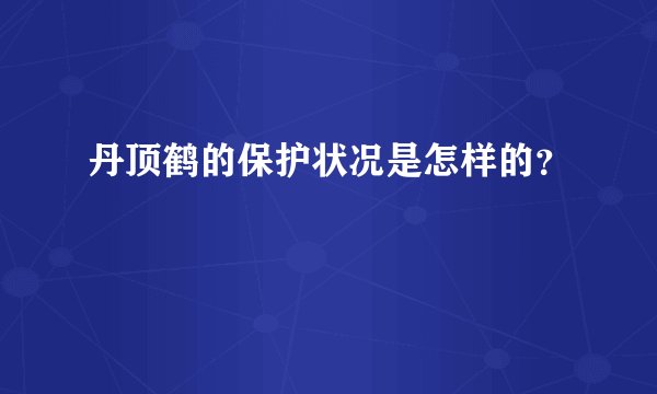 丹顶鹤的保护状况是怎样的？
