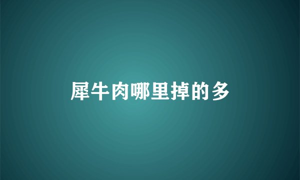 犀牛肉哪里掉的多