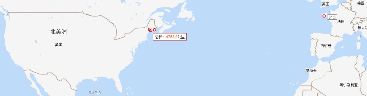 美国和法国相距多少公里？