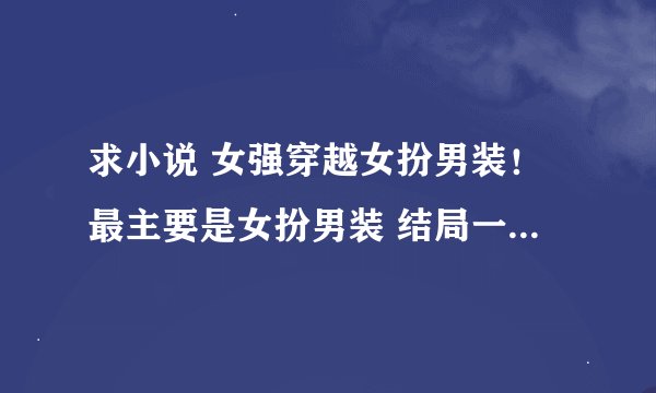 求小说 女强穿越女扮男装！最主要是女扮男装 结局一对一 男女主角身份都比较高的那