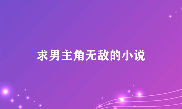 求男主角无敌的小说