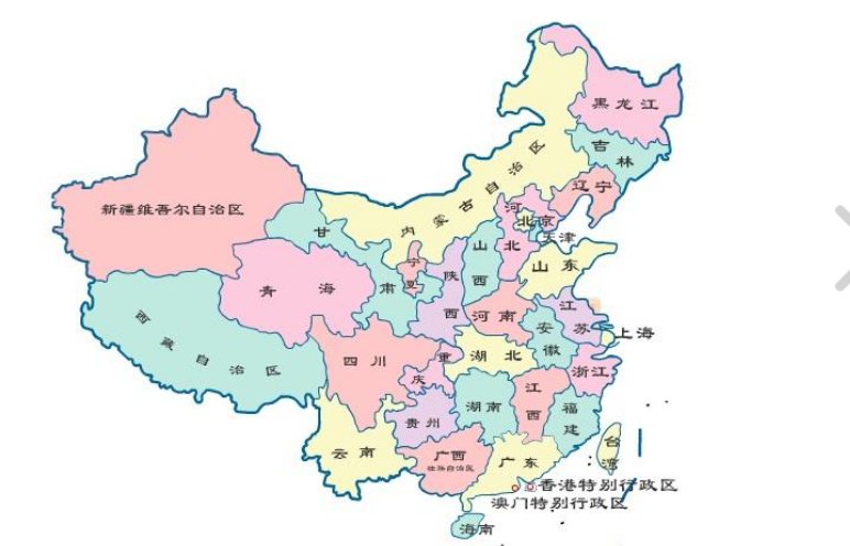 列举我国省市的地理诗：“两湖两广两河山，五江云贵福吉安。四西二宁青甘陕，内重台海北上天。”