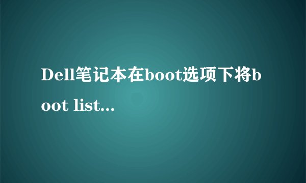 Dell笔记本在boot选项下将boot list option设置为legacy才能显示U盘启动，