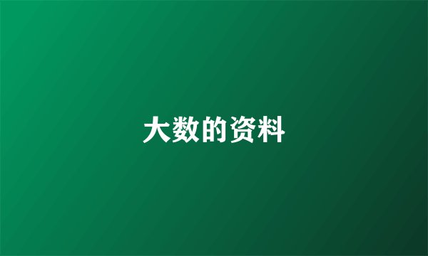 大数的资料
