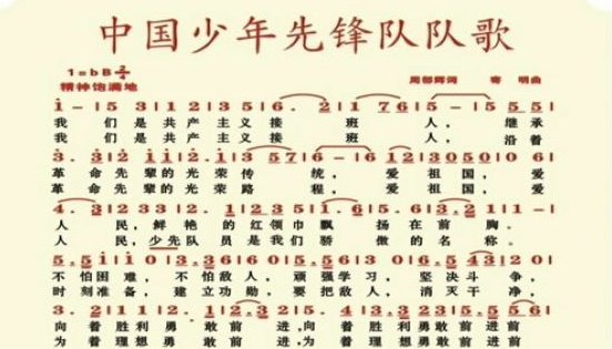 中国少年先锋队队歌(带拼音)