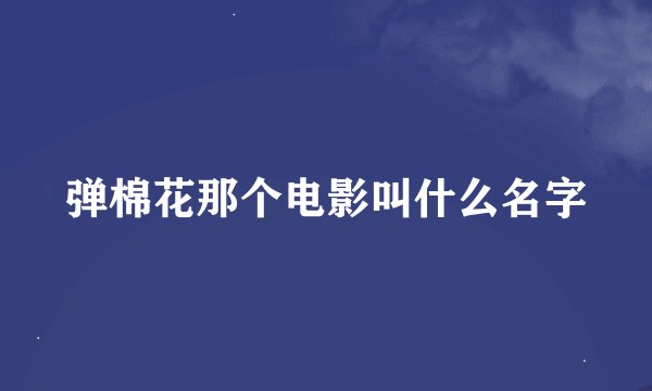 弹棉花那个电影叫什么名字