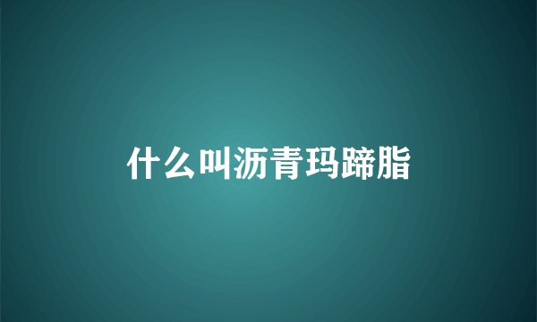 什么叫沥青玛蹄脂