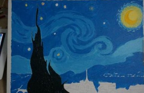 梵高星空原画步骤。。急！！！！！