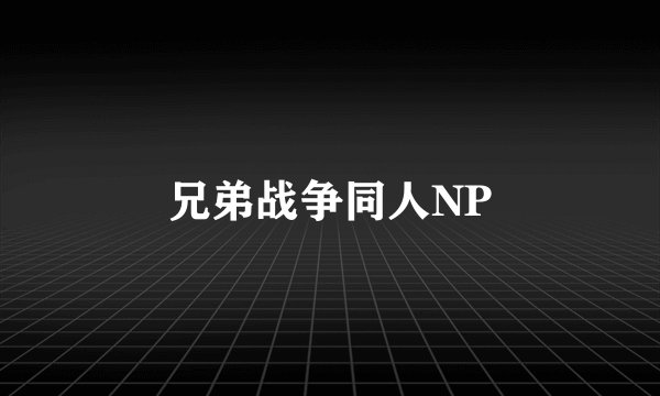 兄弟战争同人NP