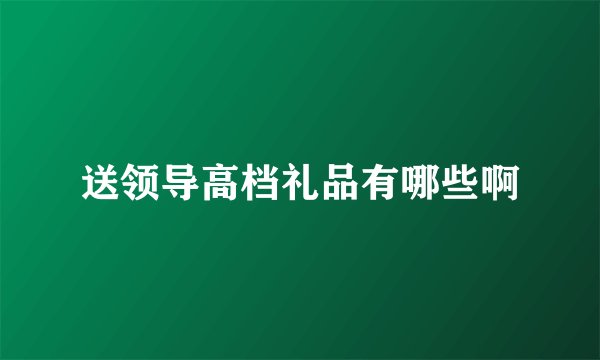 送领导高档礼品有哪些啊