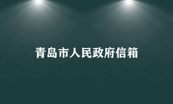 青岛市人民政府信箱