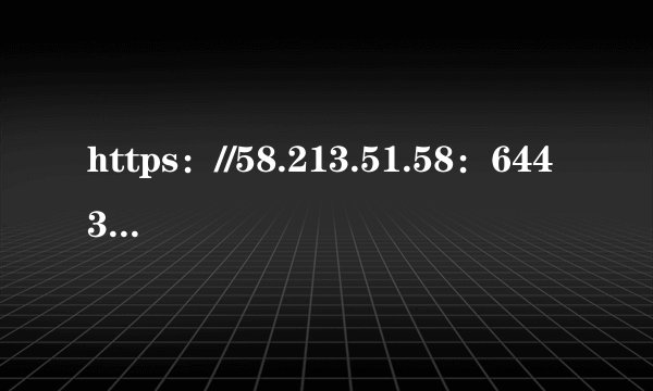https：//58.213.51.58：6443/是什么网址