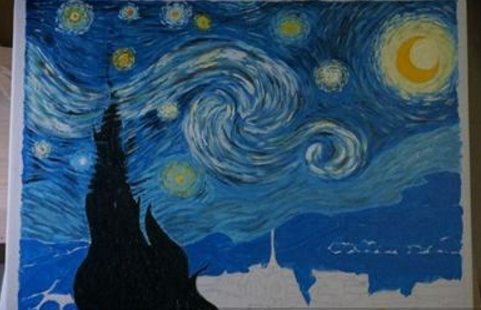 梵高星空原画步骤。。急！！！！！