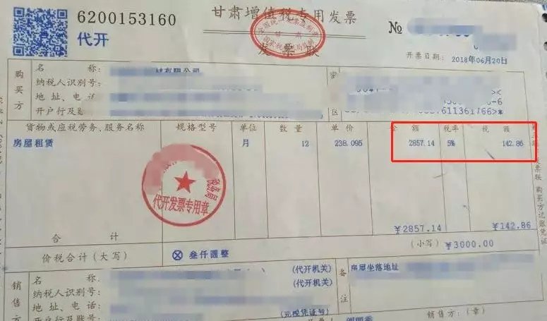 租房给单位，开增值税专用发票，税率是多少