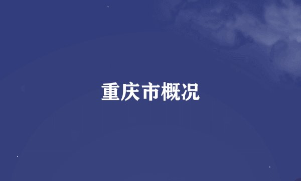 重庆市概况