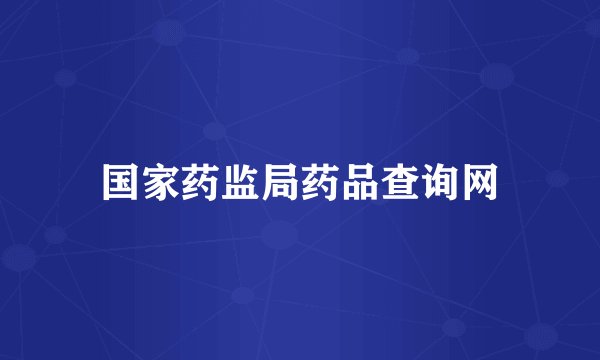 国家药监局药品查询网