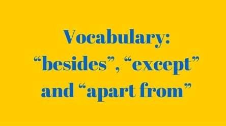 比较英语中除了的区别