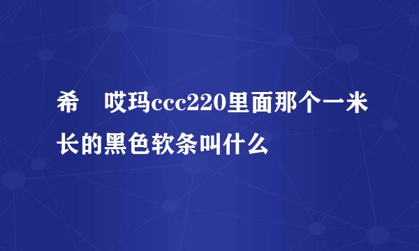 希咲哎玛ccc220里面那个一米长的黑色软条叫什么
