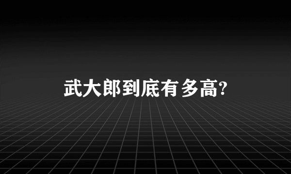武大郎到底有多高?