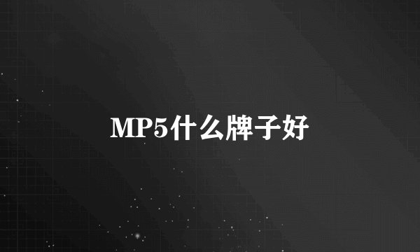 MP5什么牌子好