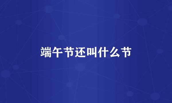 端午节还叫什么节