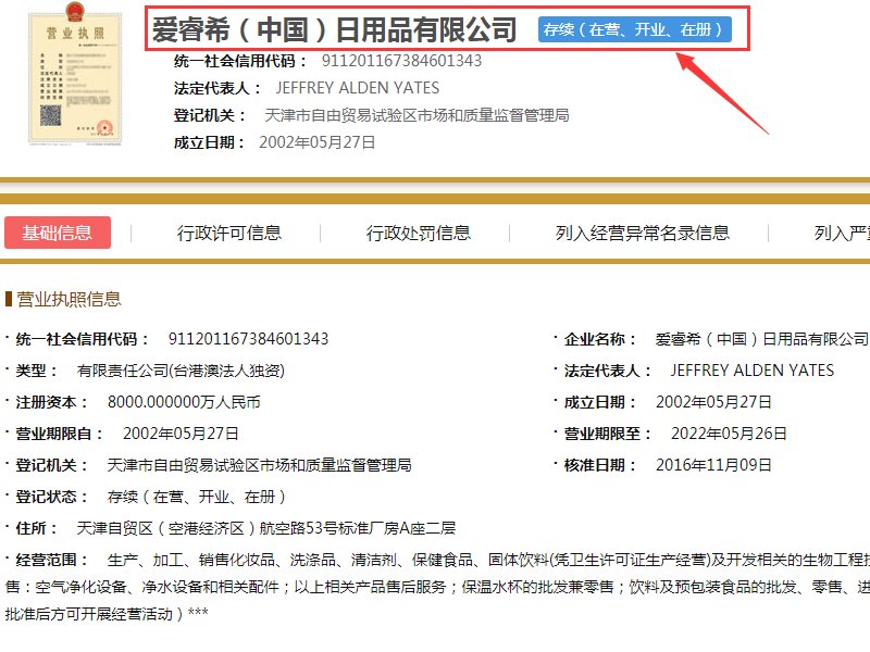 爱睿希是合法产品吗?