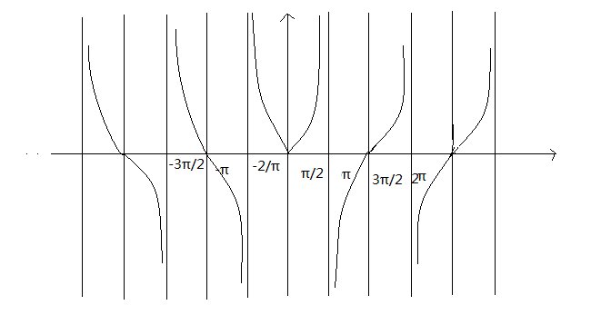 三角函数tan｜x｜的图像