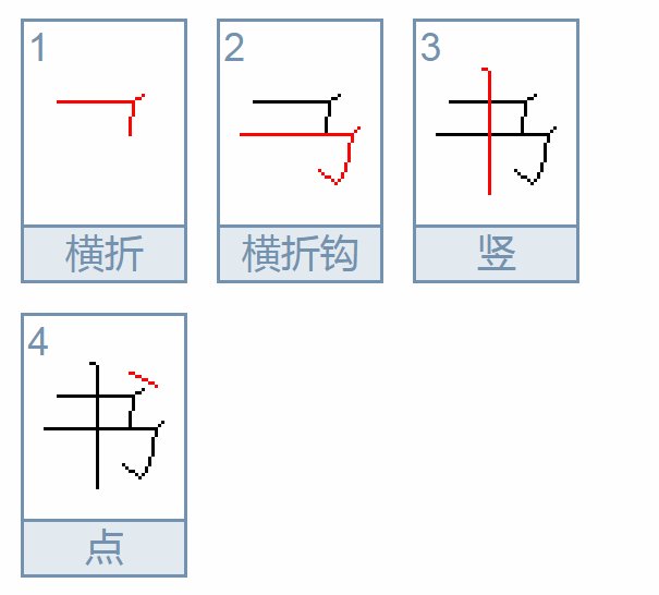书的笔顺
