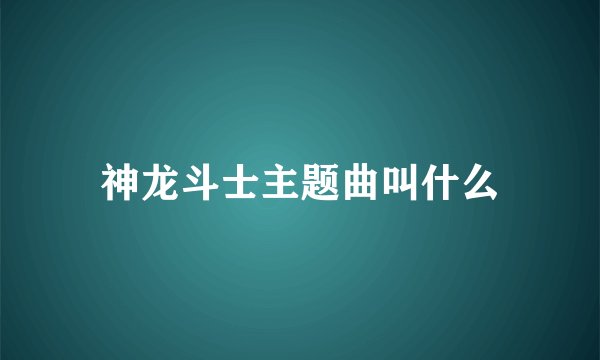 神龙斗士主题曲叫什么