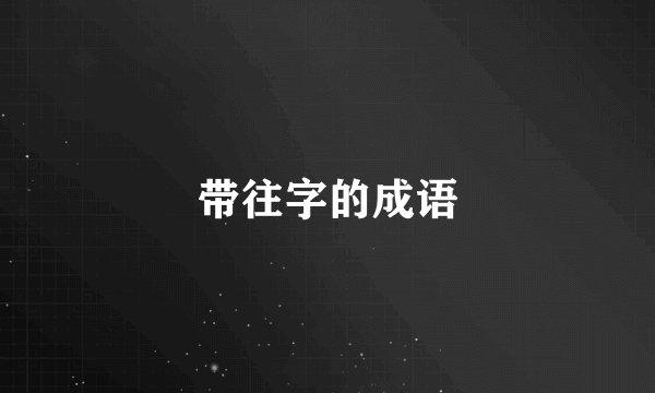 带往字的成语