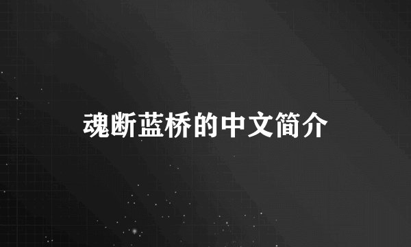 魂断蓝桥的中文简介