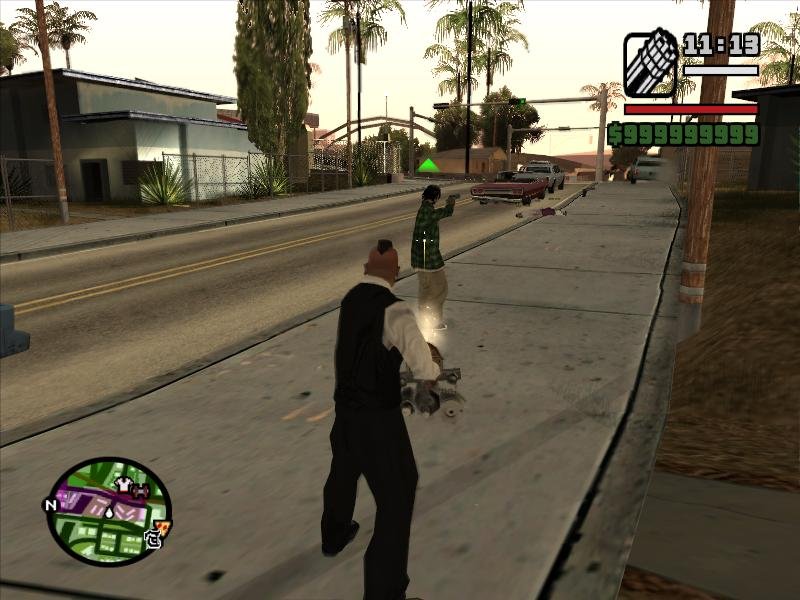 侠盗飞车圣安地列斯究竟怎么收小弟啊！根本就没有绿衣服的人！