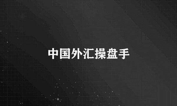 中国外汇操盘手