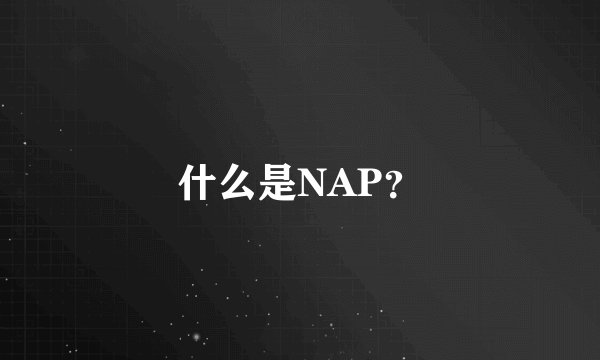 什么是NAP？