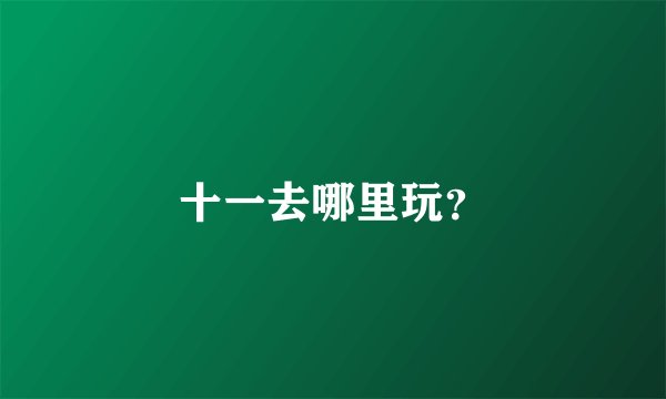 十一去哪里玩？